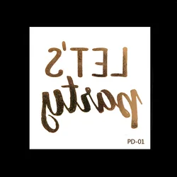 PD 01-50 series Team Bride Gold fashion wedding bride tattoo sticker singleton party gilded tattoo sticker custom