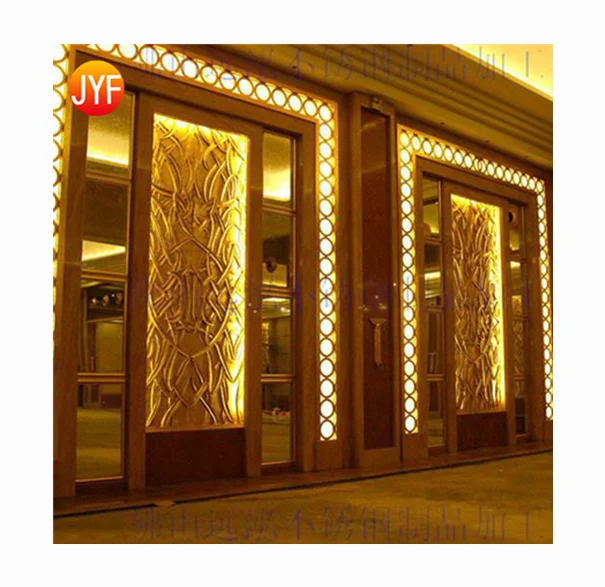 ZZ3002 2019 Popular 304 Brushed Wall Decorative Metal Frame Room Divider