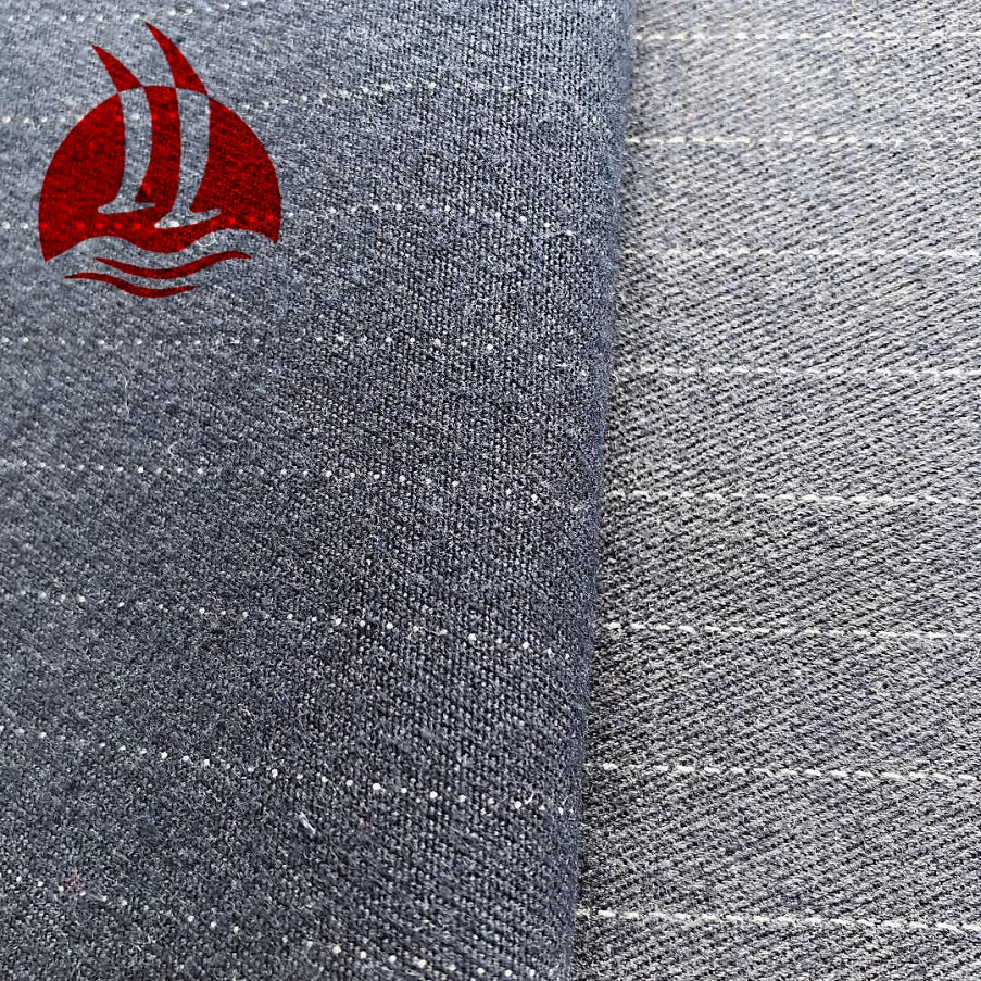 
Ploy Cotton Viscose Spx Stretch Stripe Twill Fabric for Suit Home Textile 