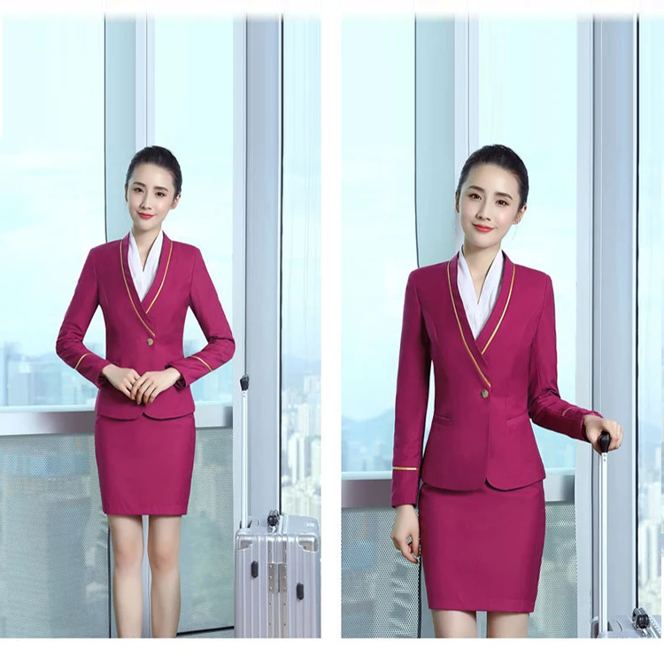 New design for Airline stewardess uniform with airport hostess uniform