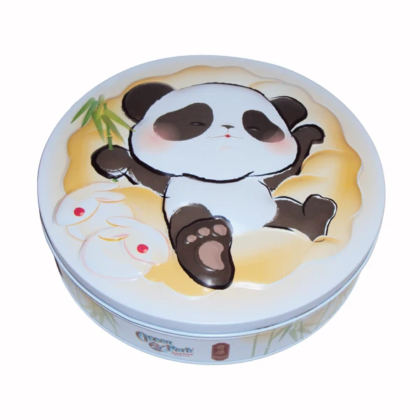 Free Sample factory bespoke logo print gift packing tin can metal cookie tin box