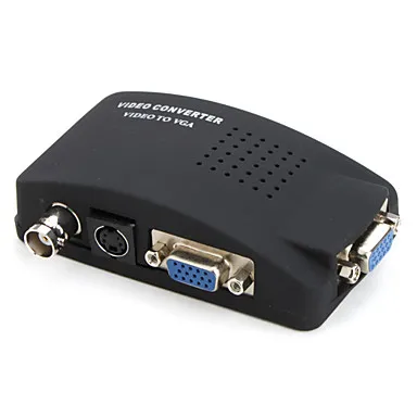 композитный BNC + S-Video + VGA женщин и женщин VGA конвертер для широкого экрана