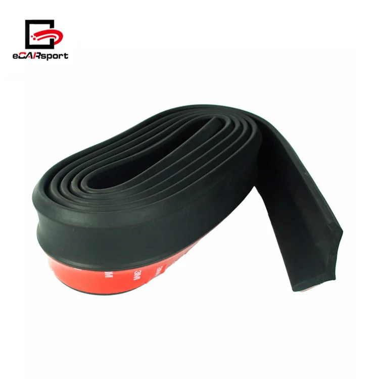 ECARsport Car Rubber Soft Black Bumper Strips Car External Front Bumper Strips Kit/Protection Strips