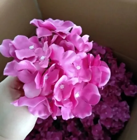 FC1507 Wholesale silk hydrangea flowers artificial flower heads for sale