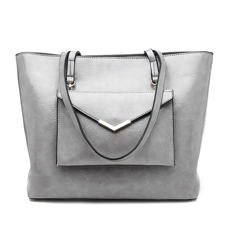 Elegant Large Leather Bag New Style Fashion Simple Hand and Sling Shoulder Leather Tote Bag for Women
