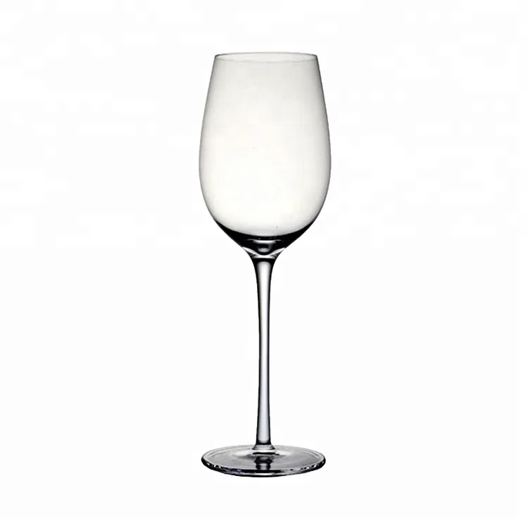 Handblown glittered thick stem wine glass for party