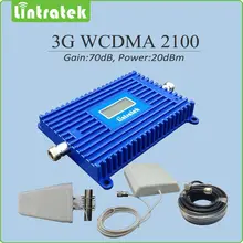 Free ship 3G WCDMA Signal Repeater Gain 70dB LCD display UMTS HSPA 2100mhz WCDMA signal booster with Antenna and cable