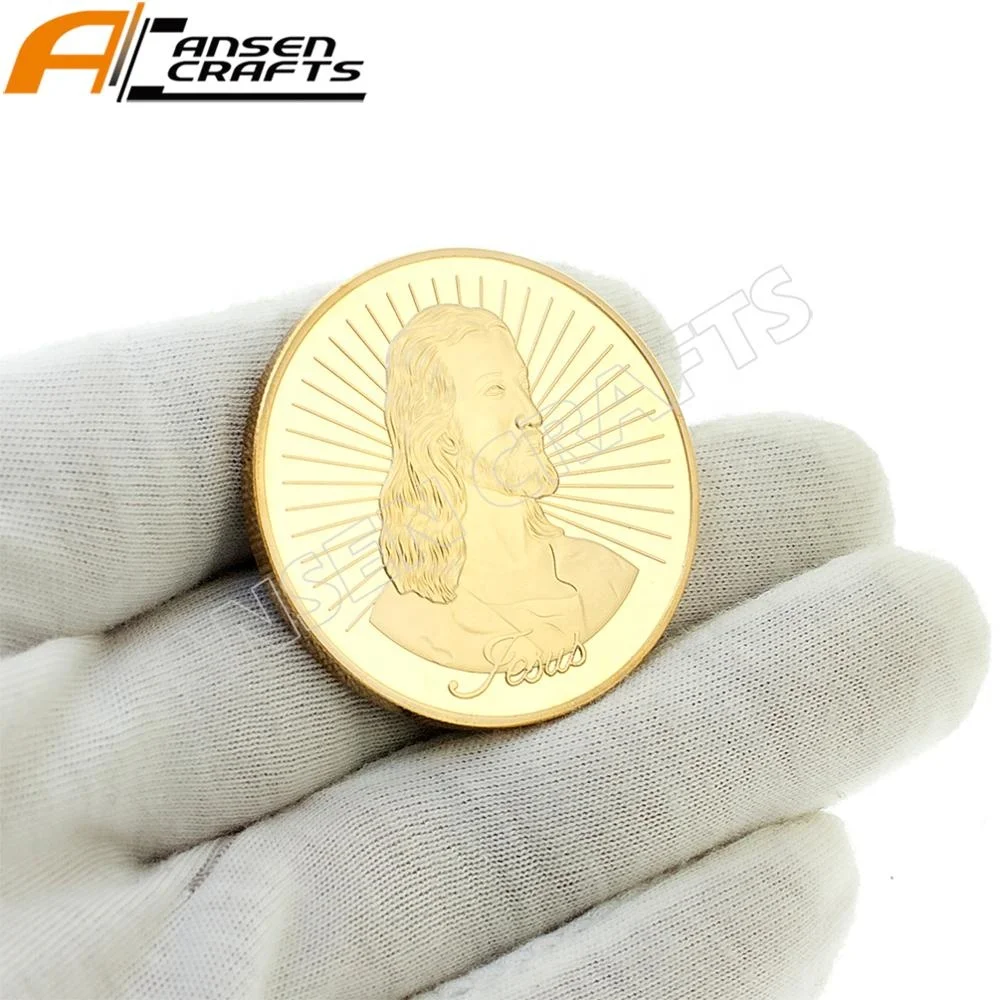 24k gold Challenge metal 1 Ounce Jesus Coin  souvenir coin