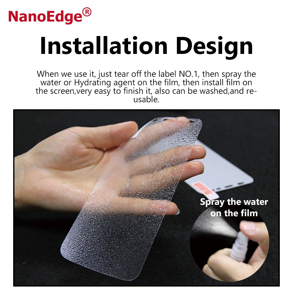 For Samsung Galaxy S9 Nano 3D TPU Wet Full Screen Film Anti Yellowing Self Healing Water Spray Screen Protector