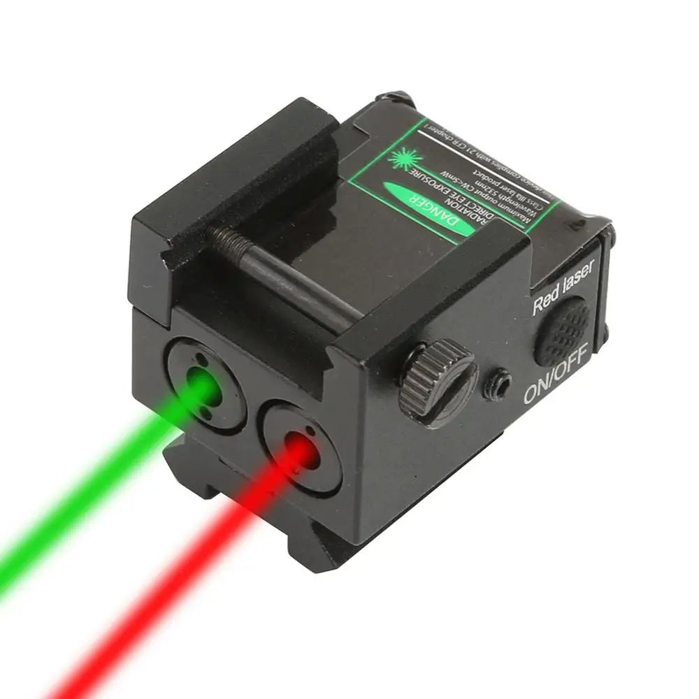 
Green Laser and Red Laser Dual Beam Laser Sights for Subcompact Pistols Like Walther P99, Springfield XD 5 