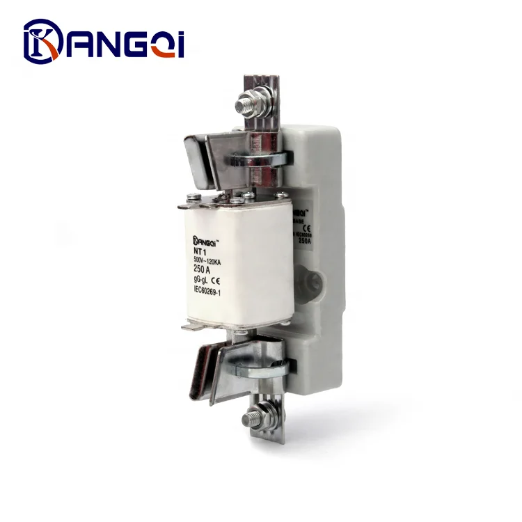 
HRC 250A blade fuse porcelain fuse holder NT1NH1 high Breaking Capacity and Low Voltage Usage ceramic fuse base 