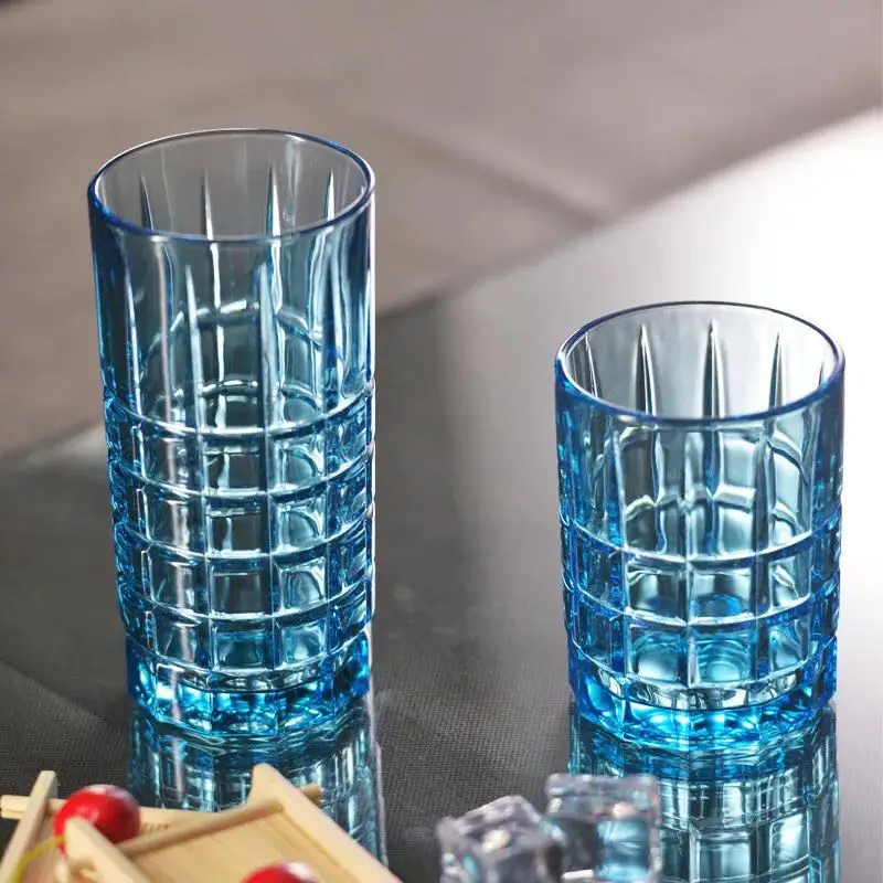 
Colorful Heat Resistant office water cups unique bar glassware for milkshakes amd juice 