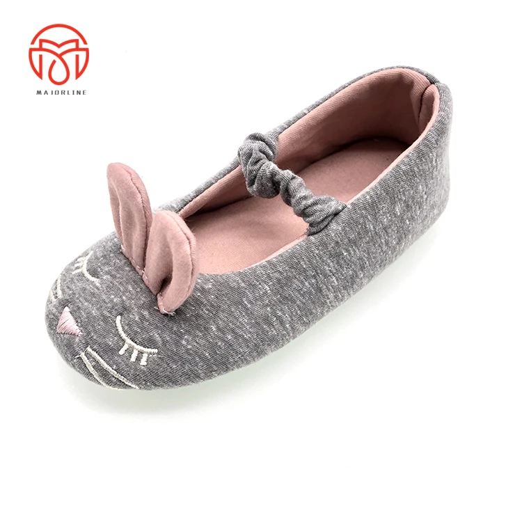 Женские Балетные туфли из хлопчатобумажной ткани на плоской подошве
