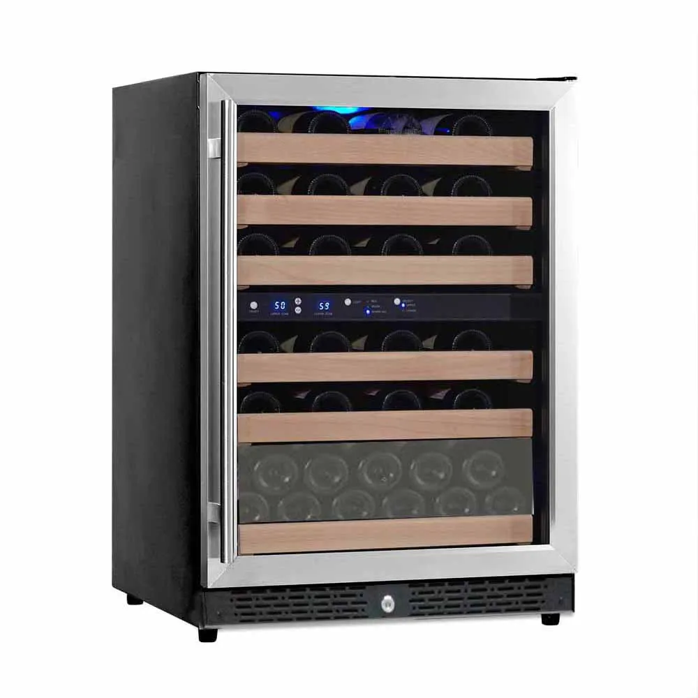 
54bottle built-in wall mounted wine cabinet with fans cooling system 