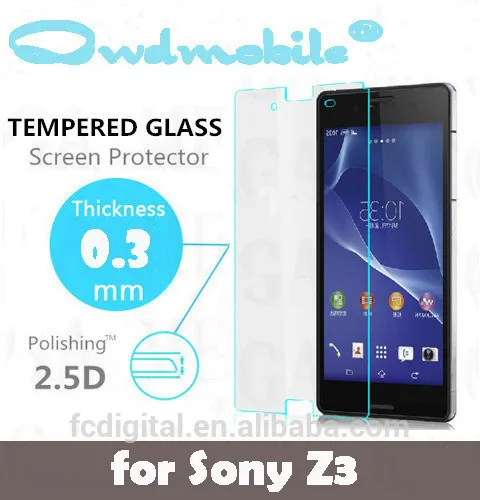 Высокое качество! ясно закаленное стекло экран протектор для SONY C / Xperia S / LT26i 0.3 мм круглый край