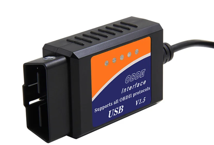 CH340T Chip OBD2 V1.5 ELM327 USB Interface Auto Diagnostic Tool Car Scanner
