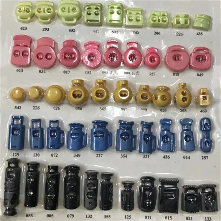 Plastic stopper garment hat cord lock Spring rope lock hook buckle for bag