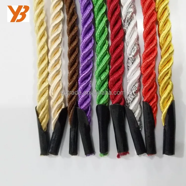 Три нити веревки/шнура с пластиковыми наконечниками для ручки сумки