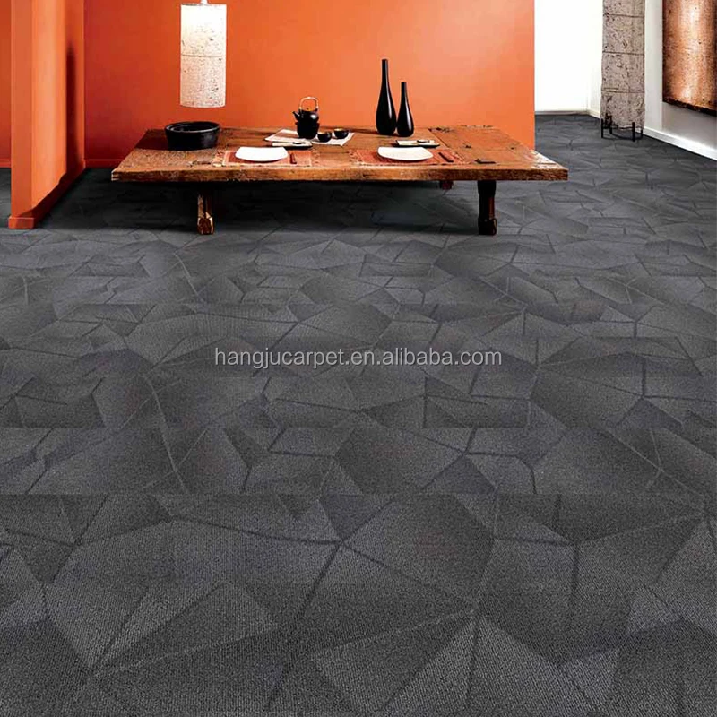 
Heavy Commercial Mulit Level Loop Pile Hexagon Carpet Tiles HUANG A05 