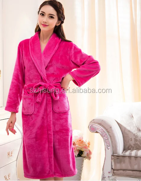 
Personalized Girls Pink Super Soft Coral Fleece Bathrobe 