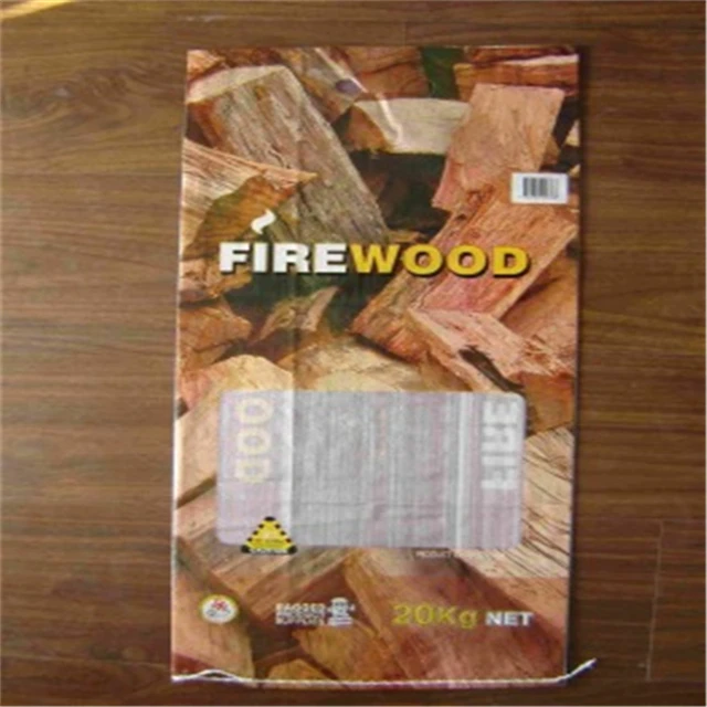 BOPP Laminated PP Woven BBQ Charcoal Packing Bag Polypropylene Woven Charcoal Bag