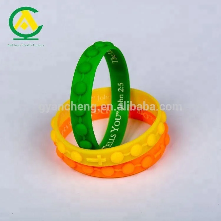 Fashion tire silicone rosary spike kids bracelet s