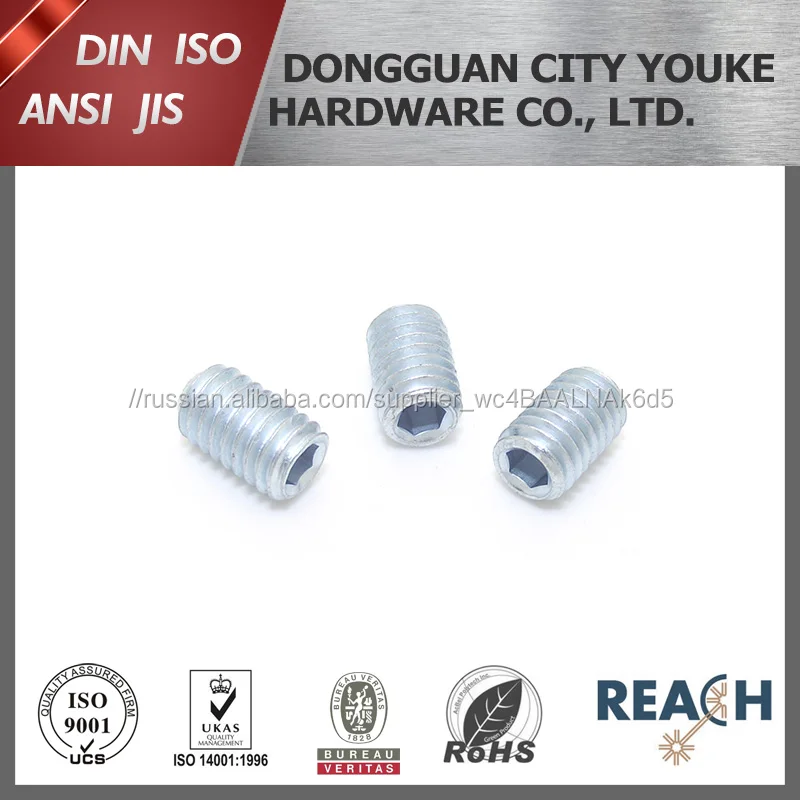 Hex socketed плоские точечные наборы винт