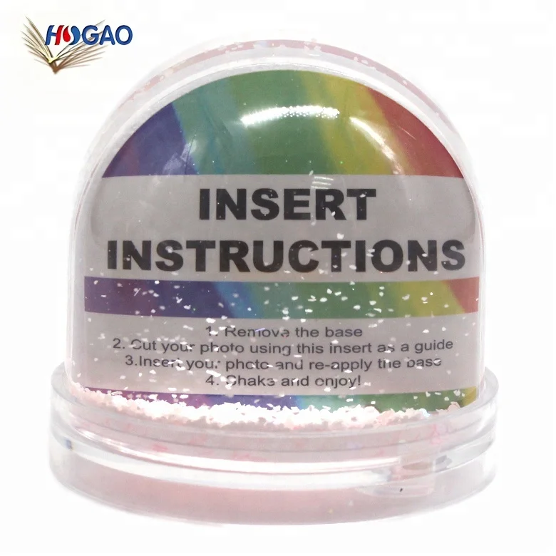 OEM wholesale special moments home decor DIY acrylic photo frame  water globe custom made snow globes for desktop office gift