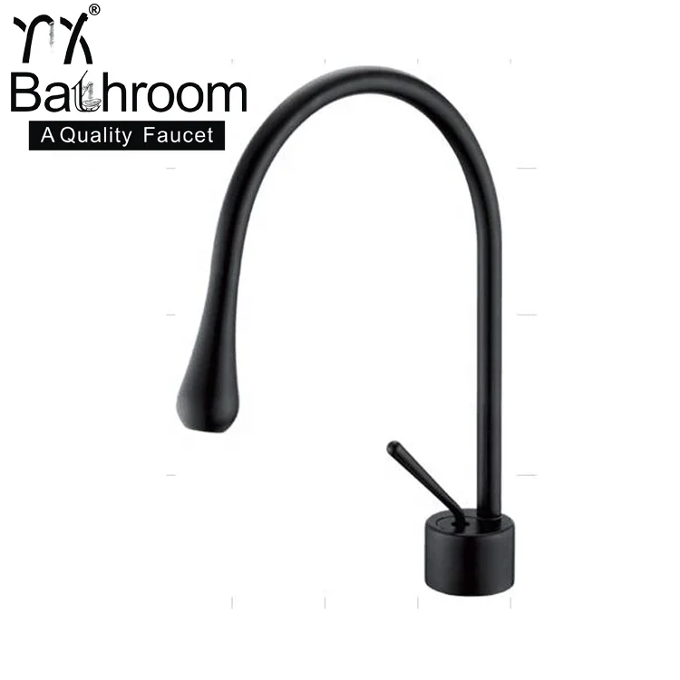 
Kaiping YX sanitary ware durable Matte black Single Handle 100% brass body basin faucet with high quality 
