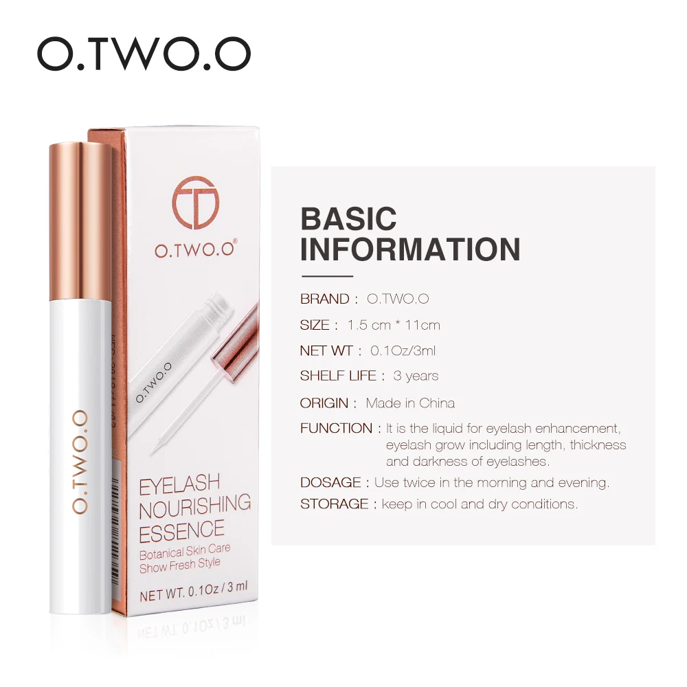 O.TWO.O Moisturizing Eyelash Nourishing  for Eyelashes Enhancer Lengthening Thicker 3ml