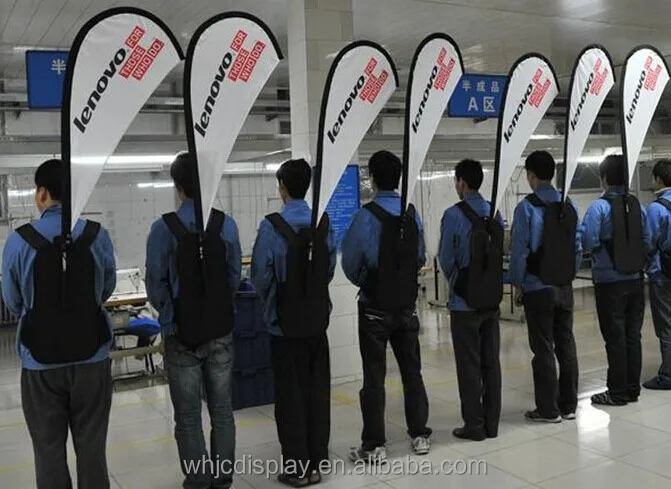High Quality Walking Body Backpack Teardrop Banner Flag