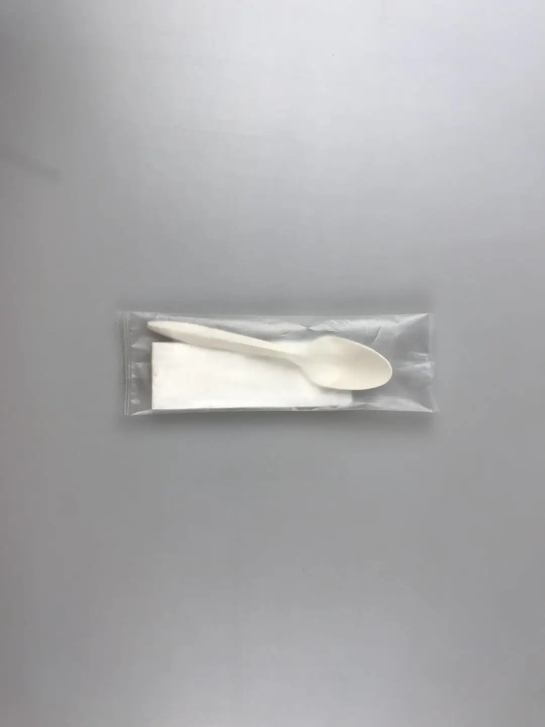 
biodegradable spoon individual wrapped with tissue plastic spoon eco friendly 