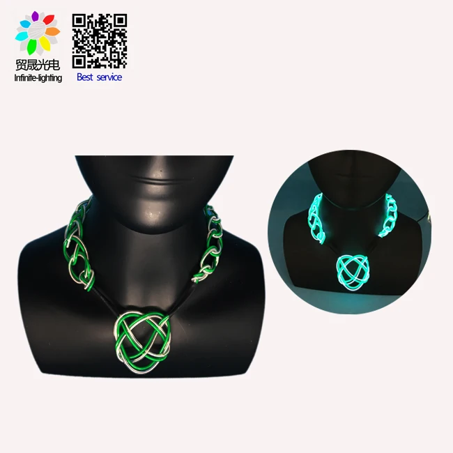LED DIY flashing luxury choker colorful lighting up glow up necklace