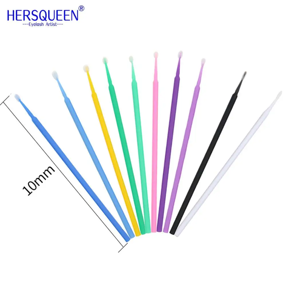100pc Disposable Micro Eyelash Brush Makeup Brushes Individual Lashes Removing Tool Micro Eyebrush Lash Extension Salon Supplier