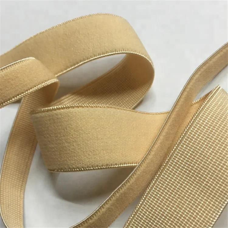 
Multicolor One side velvet woven high tenacity elastic band from China factory 