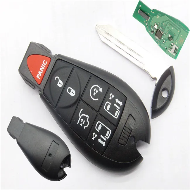 6+1 Buttons Car Remote Control Key Fob 433-Mhz ID46 Chip For Dodge Caravan Chrysler Town & Country Jeep