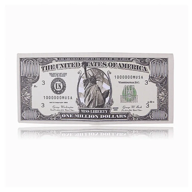 Short novelty style banknotes money bag printed purse coin bag