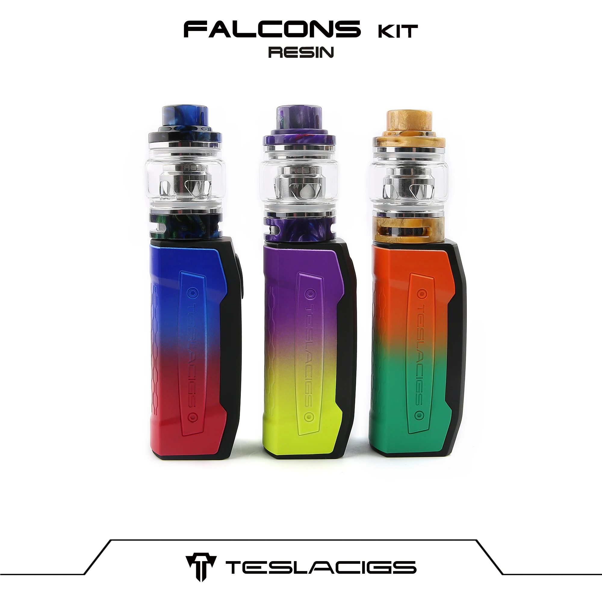 Набор ярких вейпов Tesla с баком из смолы