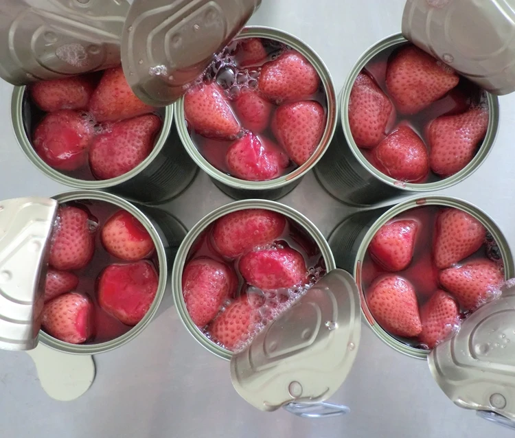 New crop Mikado brand canned fruit canned strawberries  tinned strawberry  in LS in light syrup