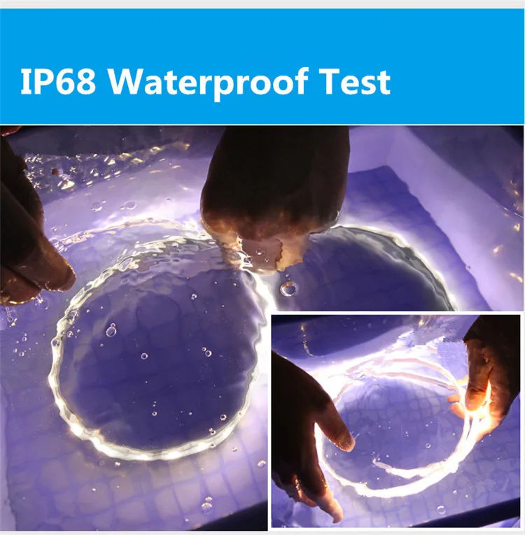 IP68 SMD5050 RGB led strip light for pool light 12V 5m/roll 60leds/m