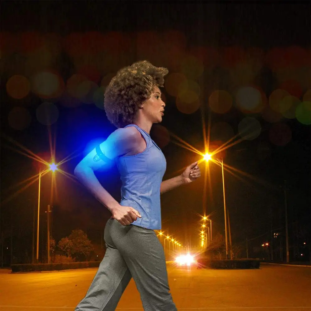 
LED Safety Light Strobe Lights for Daytime Running Walking Bicycle Bike Pet Runner Flashing Warning Clip on Small Reflective Set 