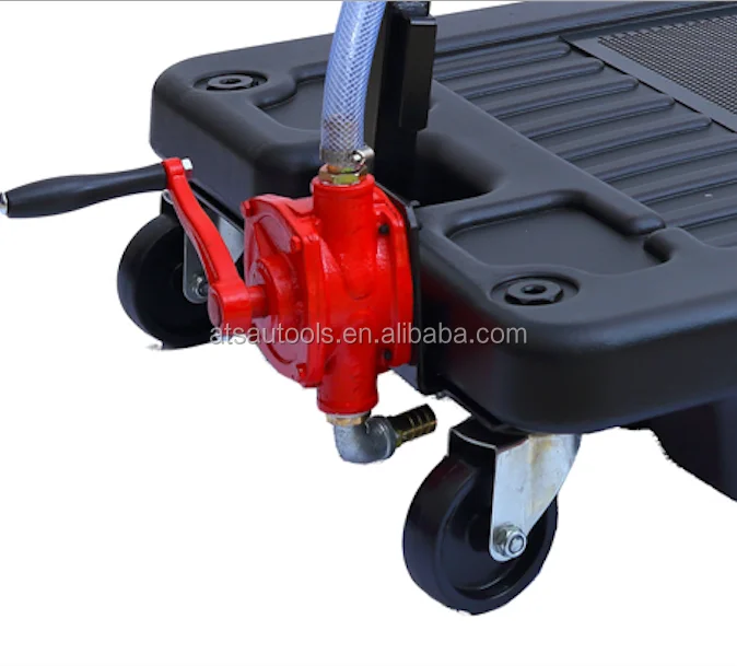 17 Gallon Low-Profile Oil Drain, Plastic oil drain tank.