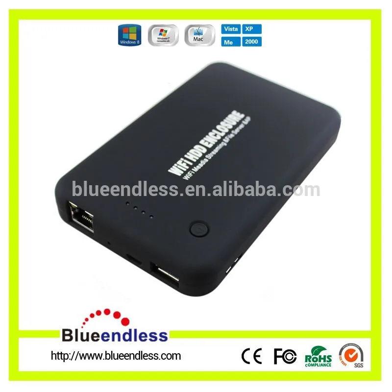 Blueendless BS-U25WF hard drive case with wifi hard drive enclosure 2.5 inch