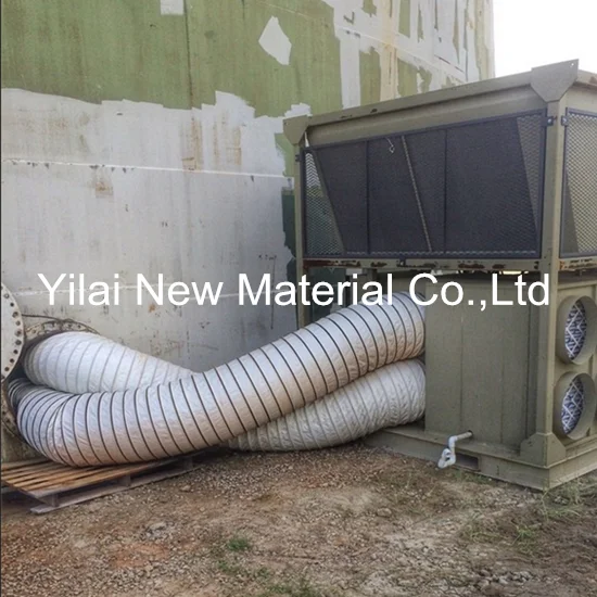 
14 inch diameter durable 0.35mm thickness pvc laminated fabric fire retardant flexible ventilation air duct 