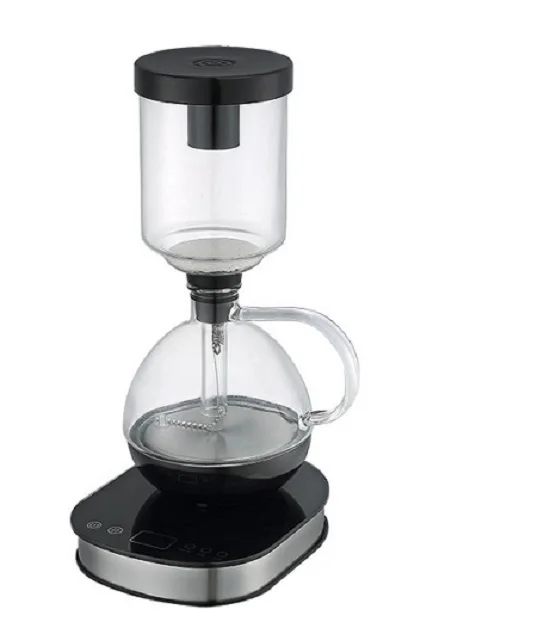 Home Kitchen Wooden  3cups Electric siphon espresso coffee maker coffee machine