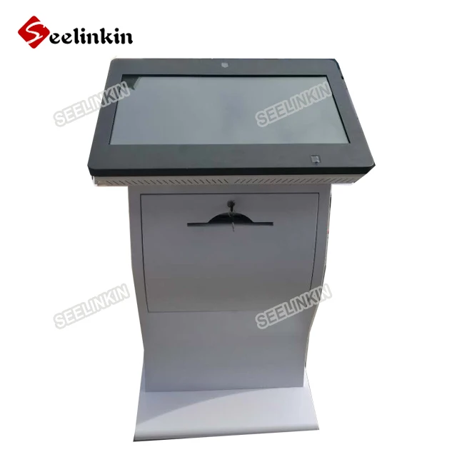 Self-sevice kiosk with A4 printer, fingerprint reader and webcam