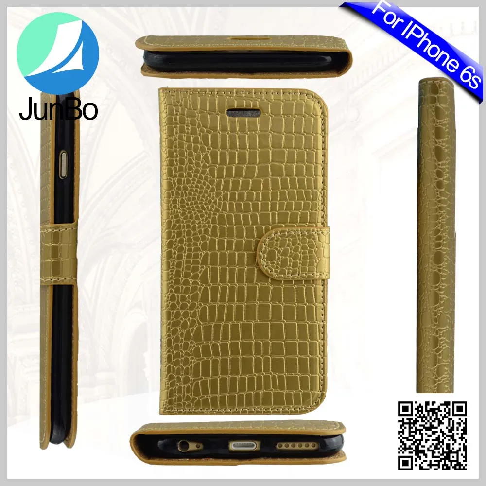 Alibaba Aliexpress Новое прибытие Продукты Кожа PU сотовый телефон чехол для Iphone 6 / 6S, Оптовая Крокодил кожаный чехол
