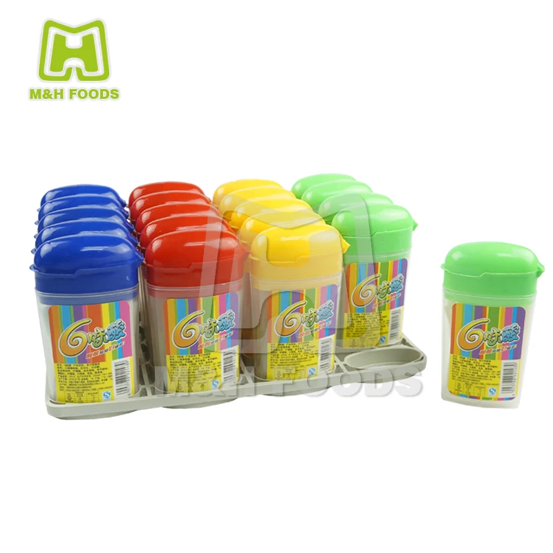 Six Fruit Flavors CC Candy Lollipop in Bottle