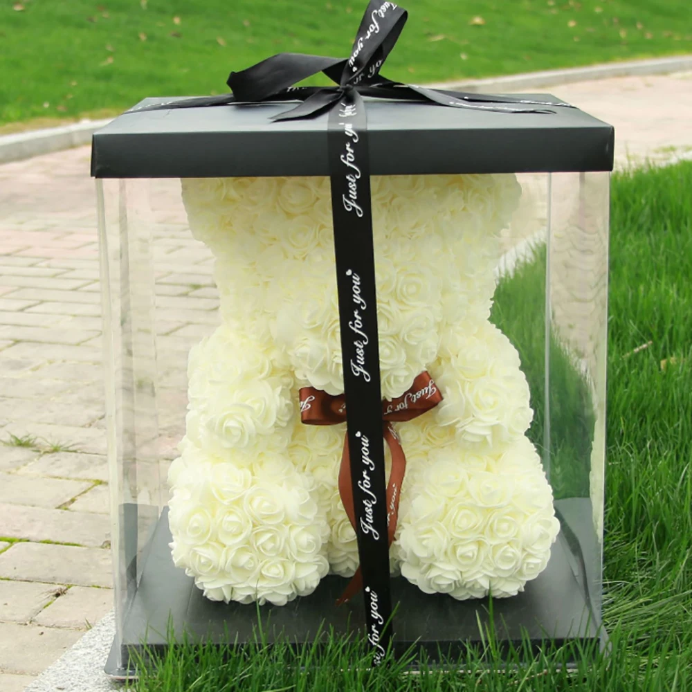 
Business Gift Ideas Christmas Artificial Flowers Foam Rose Bear Teddy Bear Rose 