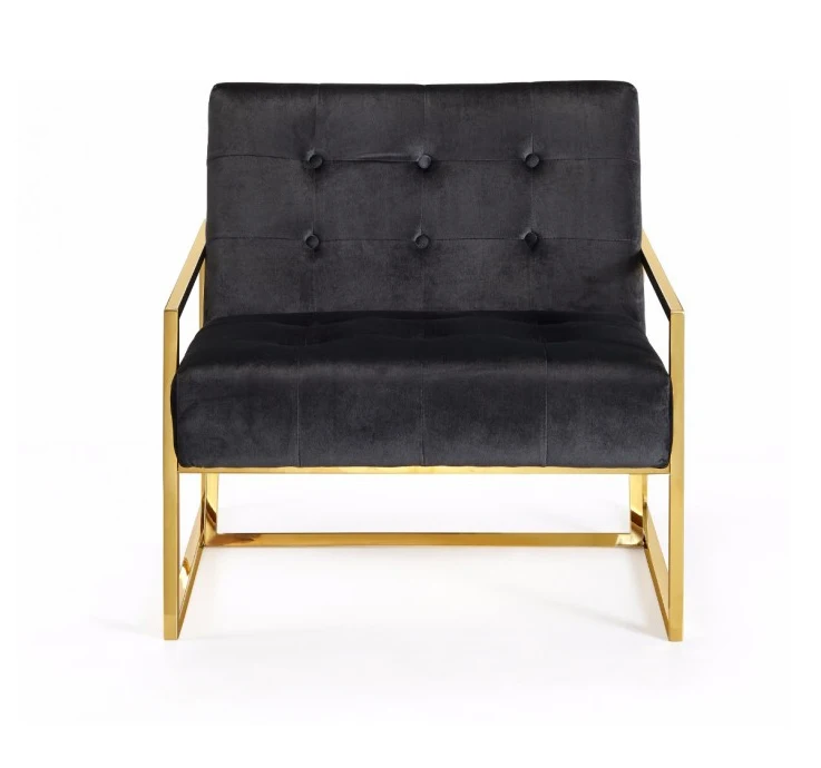 
Pierre gold chair / velvet fabric gold chair 